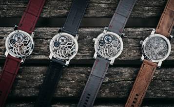 Thumbnail von Clockwheels Uhrrad 04 Steel Springende Stunde Jumping Hour handmade