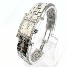 Thumbnail von Hermès Heure H 25mm Steel ~1.45TCW DIAMOND Watch </h1>