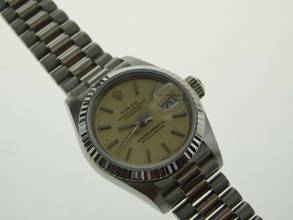 Thumbnail von Rolex Lady-Datejust 18 Kt Weißgold 26 mm im Best Zustand mit Box und Zubehör volles Band </h1>