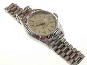 Thumbnail von Rolex Lady-Datejust 18 Kt Weißgold 26 mm im Best Zustand mit Box und Zubehör volles Band </h1>