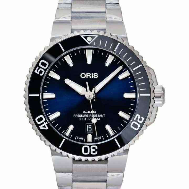  Oris Aquis 01 733 7766 4135-07 8 22 05PEB - Aquis Automatic Blue Dial Stainless Steel Men's Watch </h1> 