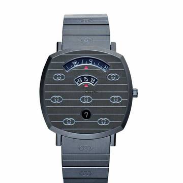  Gucci YA157429 - Grip Quartz Black Dial Stainless Steel Unisex Watch </h1> 