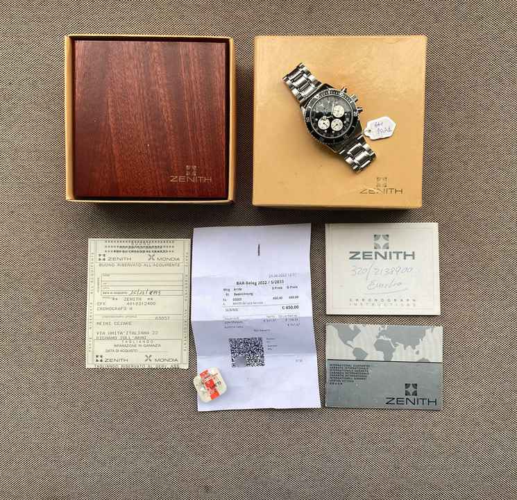  Zenith El Primero Chronograph Very Rare MK2 El Primero De Luca Automatik Chronograph FULL SET 010310400 010310400 