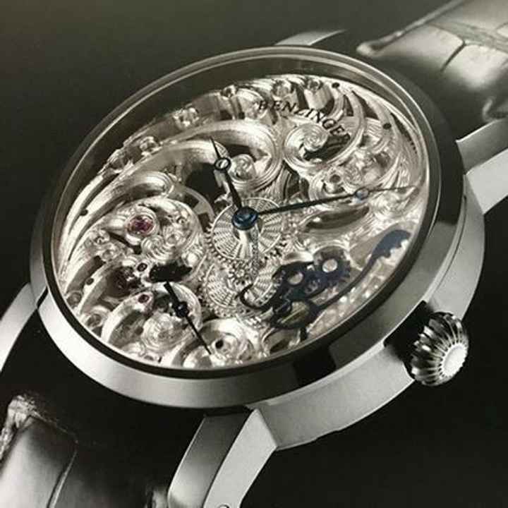  Benzinger Skelett Vollskelett Floral Classic weiss PVD 