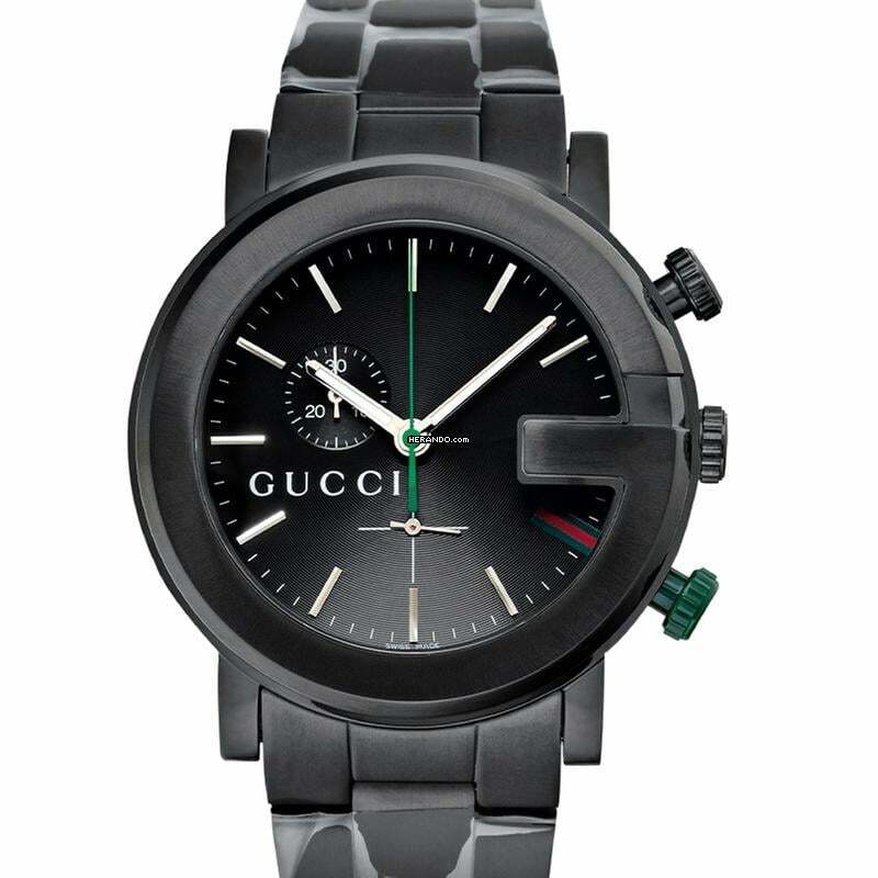  Gucci G-Chrono YA101331 - G-Chrono Quartz Black Dial Stainless Steel Men's Watch </h1> 