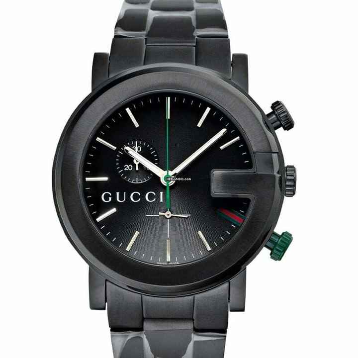  Gucci G-Chrono YA101331 - G-Chrono Quartz Black Dial Stainless Steel Men's Watch </h1> 