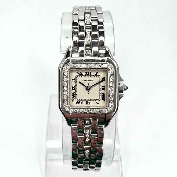  Cartier Panthère Quartz 23mm Steel 0.55TCW Diamond Watch </h1> 