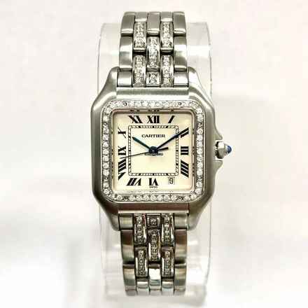  Cartier Panthère Quartz 27mm Steel ~1.5TCW Diamond Watch </h1> 