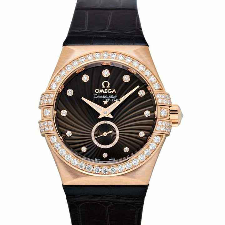  Omega Constellation Ladies 123.58.35.20.63.001 - Constellation Automatic Brown Dial 18kt Rose Gold Ladies Watch </h1> 