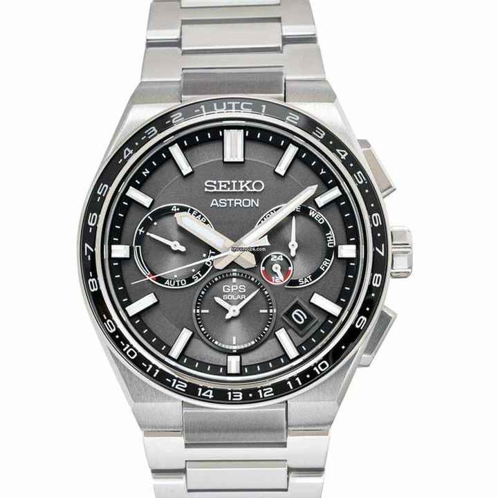  Seiko Astron GPS Solar SBXC111 - Astron SOLAR Black Dial Titanium Men's Watch </h1> 
