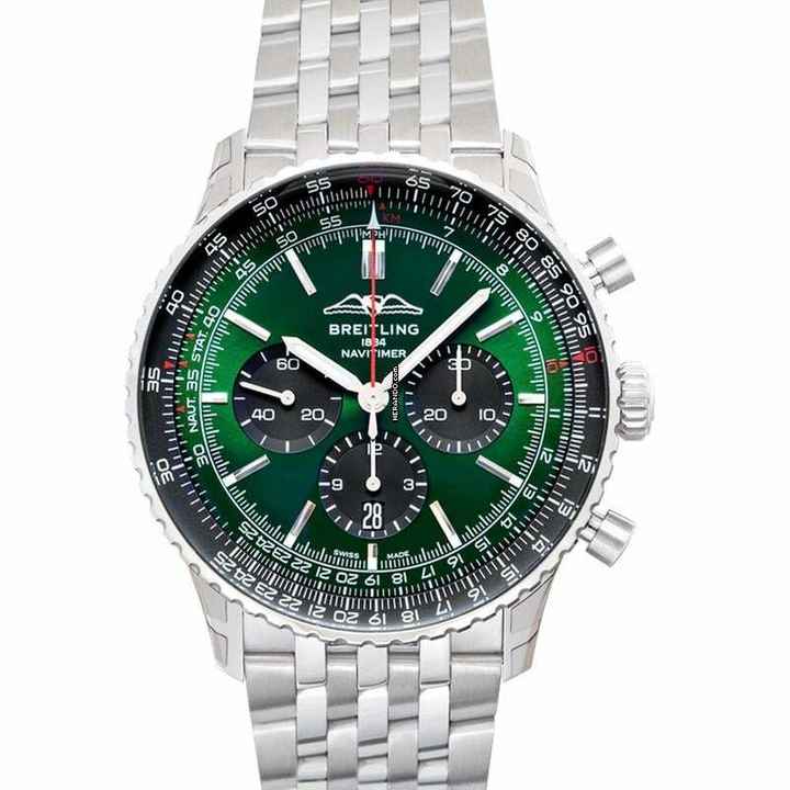  Breitling Navitimer AB0137241L1A1 - Navitimer Automatic Green Dial Stainless Steel Men's Watch </h1> 
