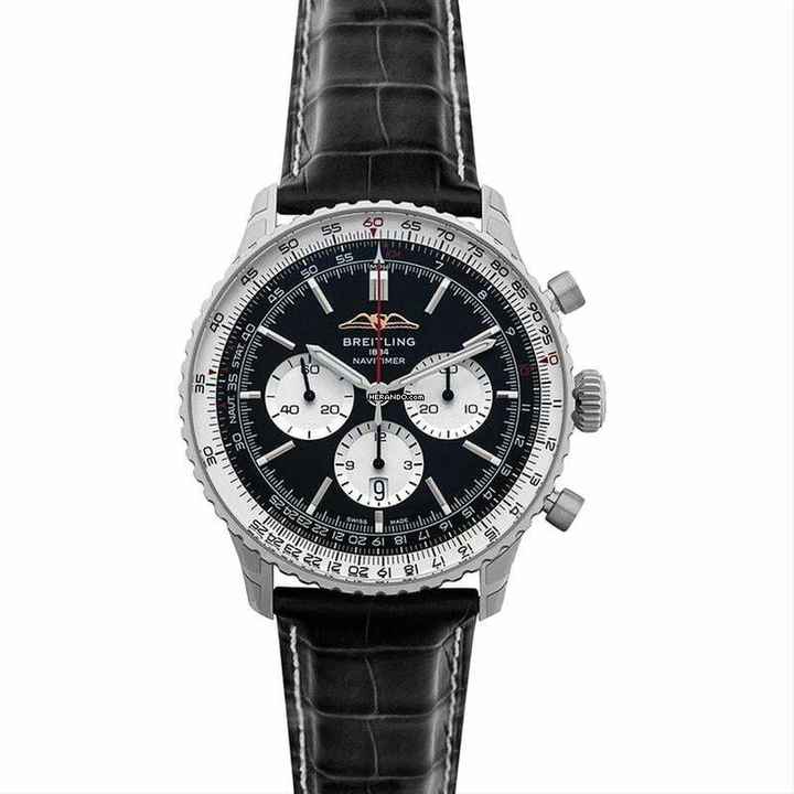  Breitling Navitimer AB0137211B1P1 - Navitimer Automatic Black Dial Stainless Steel Men's Watch </h1> 