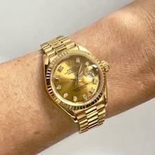 Thumbnail von Rolex Datejust 26mm 18K Yellow Gold Watch FACTORY DIAMOND Dial </h1>