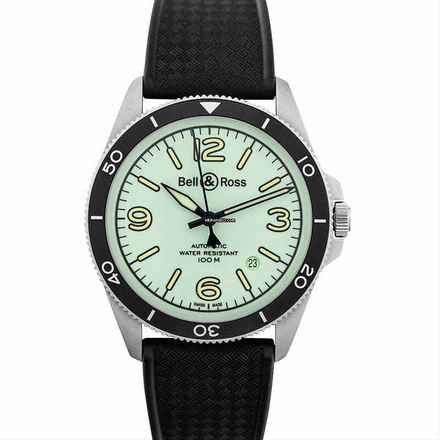  Bell & Ross BR V2 BRV292-LUM-ST/SRB - Vintage Automatic Green Dial Stainless Steel Men's Watch </h1> 