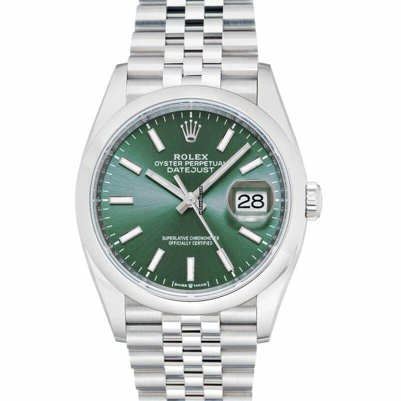 Rolex Datejust 36 126200-0023 - Datejust Automatic Green Dial Stainless Steel Ladies Watch </h1>