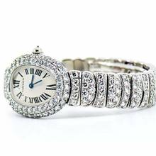 Thumbnail von Cartier Baignoire 23mm Quartz 18K WG ~6TCW Diamond Watch </h1>