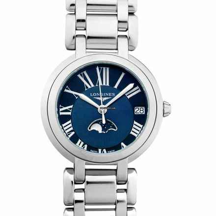  Longines PrimaLuna L81154916 - Longines PrimaLuna Quartz Blue Dial Stainless Steel Ladies Watch </h1> 