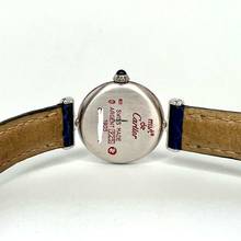 Thumbnail von Cartier VERMEIL COLISÈE 925 Silver 24mm Watch DIAMONDS & Blue SAPPHIRES </h1>