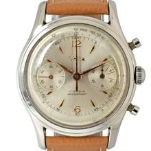 Thumbnail von Wyler Vetta chronograph 281-107 Valjoux 23 Silver dial 1960’s </h1>
