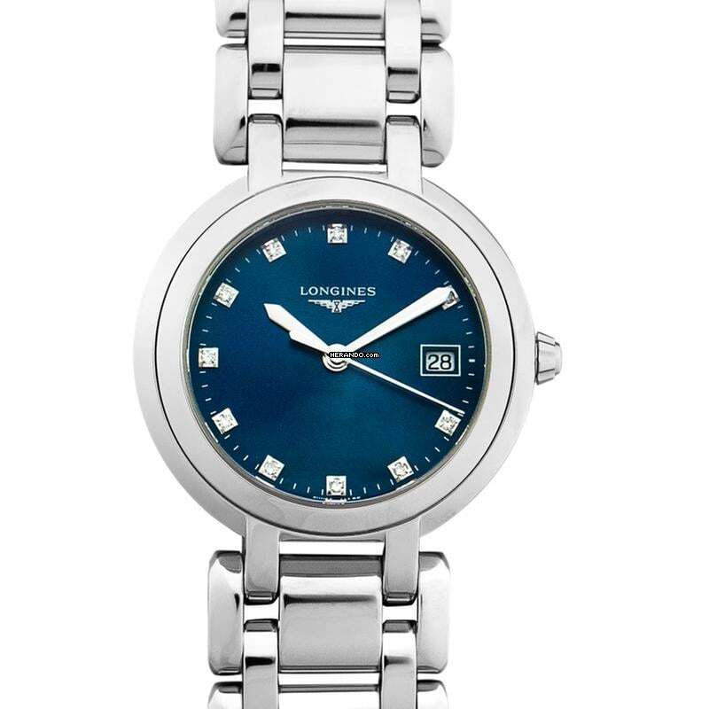  Longines PrimaLuna L81124986 - Longines PrimaLuna Quartz Blue Dial Stainless Steel Ladies Watch </h1> 