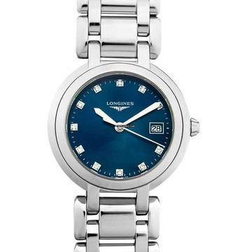  Longines PrimaLuna L81124986 - Longines PrimaLuna Quartz Blue Dial Stainless Steel Ladies Watch </h1> 