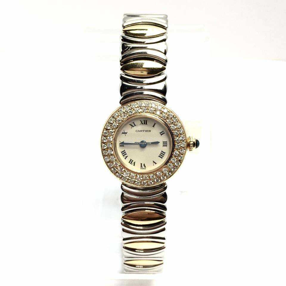  Cartier COLISEE 24mm 2 Tone 0.82TCW DIAMOND Watch </h1> 