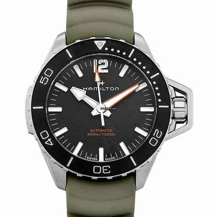  Hamilton H77825331 - Khaki Navy Automatic Black Dial Stainless Steel Men's Watch </h1> 