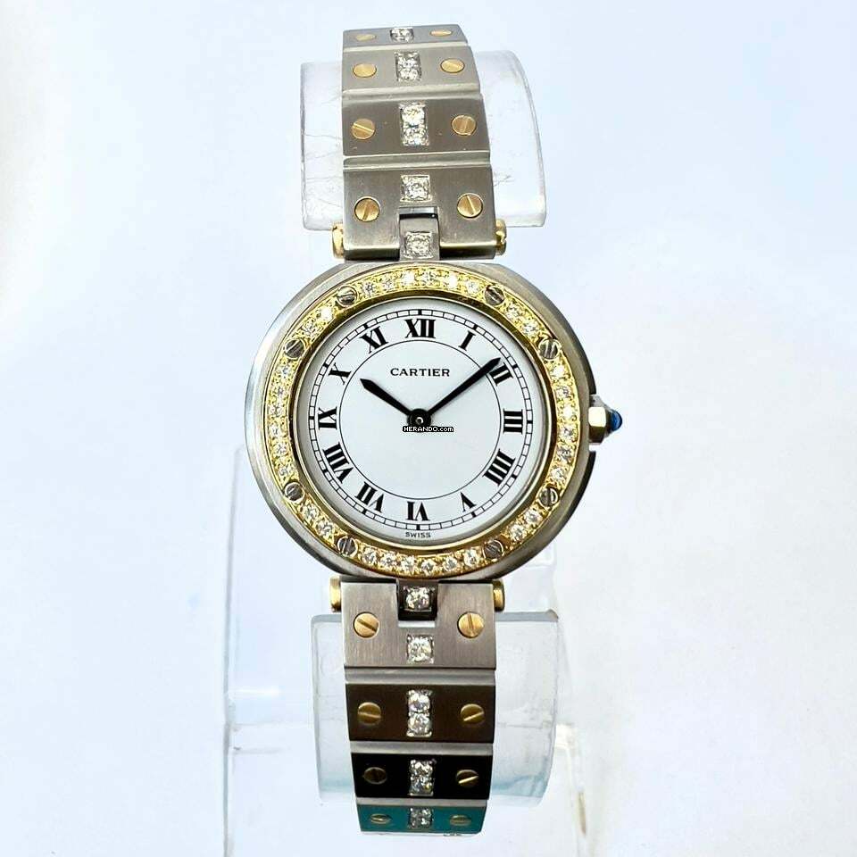  Cartier Santos Ronde 27mm 2 Tone 0.55TCW DIAMOND Watch  </h1> 