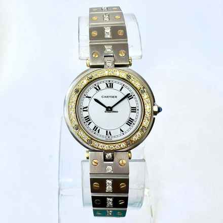  Cartier Santos Ronde 27mm 2 Tone 0.55TCW DIAMOND Watch  </h1> 