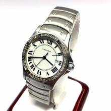 Thumbnail von Cartier Authentic CARTIER COUGER Quartz 30mm Steel Diamond Watch </h1>