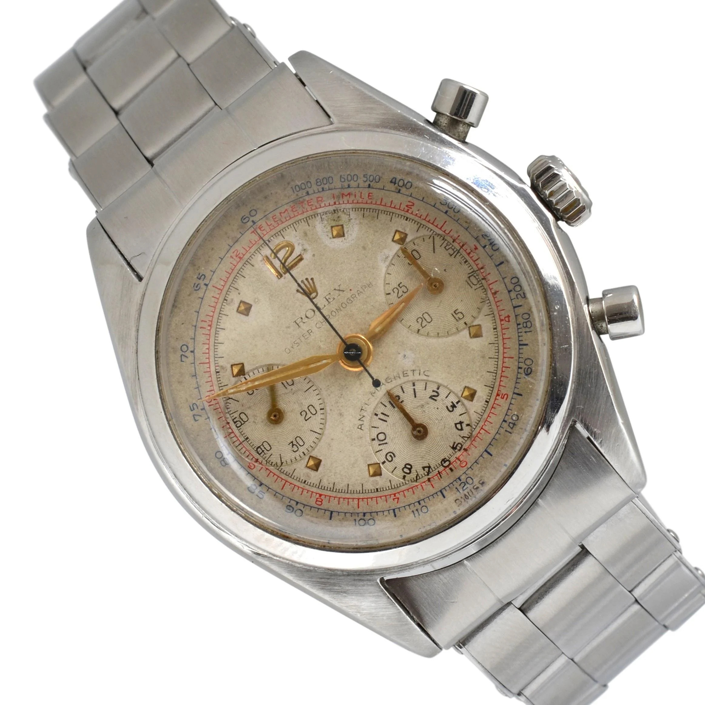 Rolex Chronograph 6034 Pre Daytona bicolor dial 1950s </h1> 