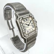 Thumbnail von Cartier Santos Galbée 29mm Quartz Steel 1.57TCW Diamond Watch NEW MODEL </h1>