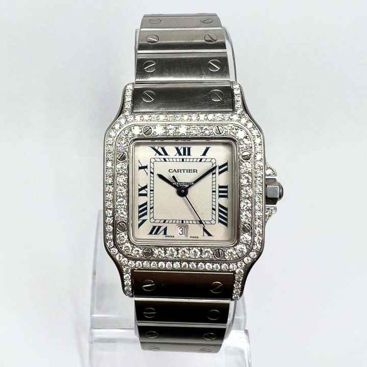  Cartier Santos Galbée 29mm Quartz Steel 1.57TCW Diamond Watch NEW MODEL </h1> 