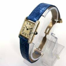 Thumbnail von Cartier Tank 20mm GP Silver Manual Winding O.67TCW Diamond Watch </h1>