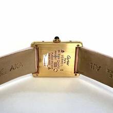 Thumbnail von Cartier Tank Quartz 23mm GP Silver ~.55TCW Diamond Watch Trinity Dial </h1>