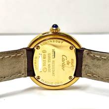 Thumbnail von Cartier VERMEIL 27mm Quartz GP 0.46TCW DIAMOND Watch </h1>