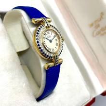 Thumbnail von Cartier COLISÈE 24mm GP Silver DIAMONDS & Blue SAPPHIRES Watch </h1>