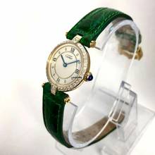 Thumbnail von Cartier VERMEIL 24mm Quartz GP Argent 0.58TCW Diamond Watch </h1>