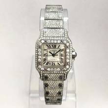 Thumbnail von Cartier Santos Galbée 24mm Automatic Steel Diamond Watch ~8TCW NEW MODEL </h1>
