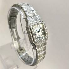 Thumbnail von Cartier Santos Galbée 24mm Automatic Steel Diamond Watch ~8TCW NEW MODEL </h1>