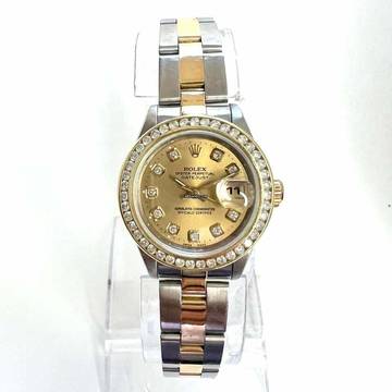  Rolex Datejust Automatic 28mm 18K Yellow Gold & Steel Diamond Watch </h1> 