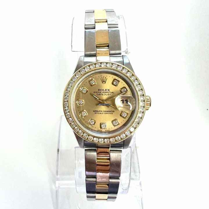  Rolex Datejust Automatic 28mm 18K Yellow Gold & Steel Diamond Watch </h1> 