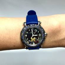 Thumbnail von Chopard Happy Sport 32mm Steel Watch w Floating Fishes & Blue Sapphires </h1>