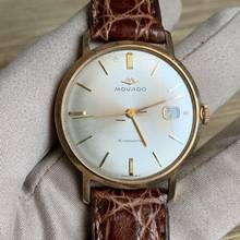 Thumbnail von Movado Kingmatic Sub-Sea Kingmatic Date silver dial yellow gold 14KT 1960’s </h1>