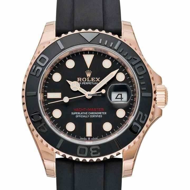  Rolex Yacht-Master 40 126655 - Yacht-Master 40 Automatic Black Dial 18 ct Everose Gold Men's Watch </h1> 