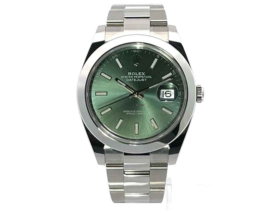  Rolex Datejust 41 Ref. 126300 Edelstahl Mintgrün Oyster-Band </h1> 