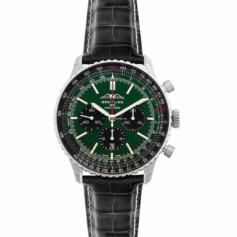  Breitling Navitimer AB0137241L1P1 - Navitimer Automatic Green Dial Stainless Steel Men's Watch </h1> 