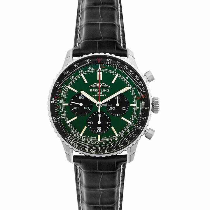  Breitling Navitimer AB0137241L1P1 - Navitimer Automatic Green Dial Stainless Steel Men's Watch </h1> 