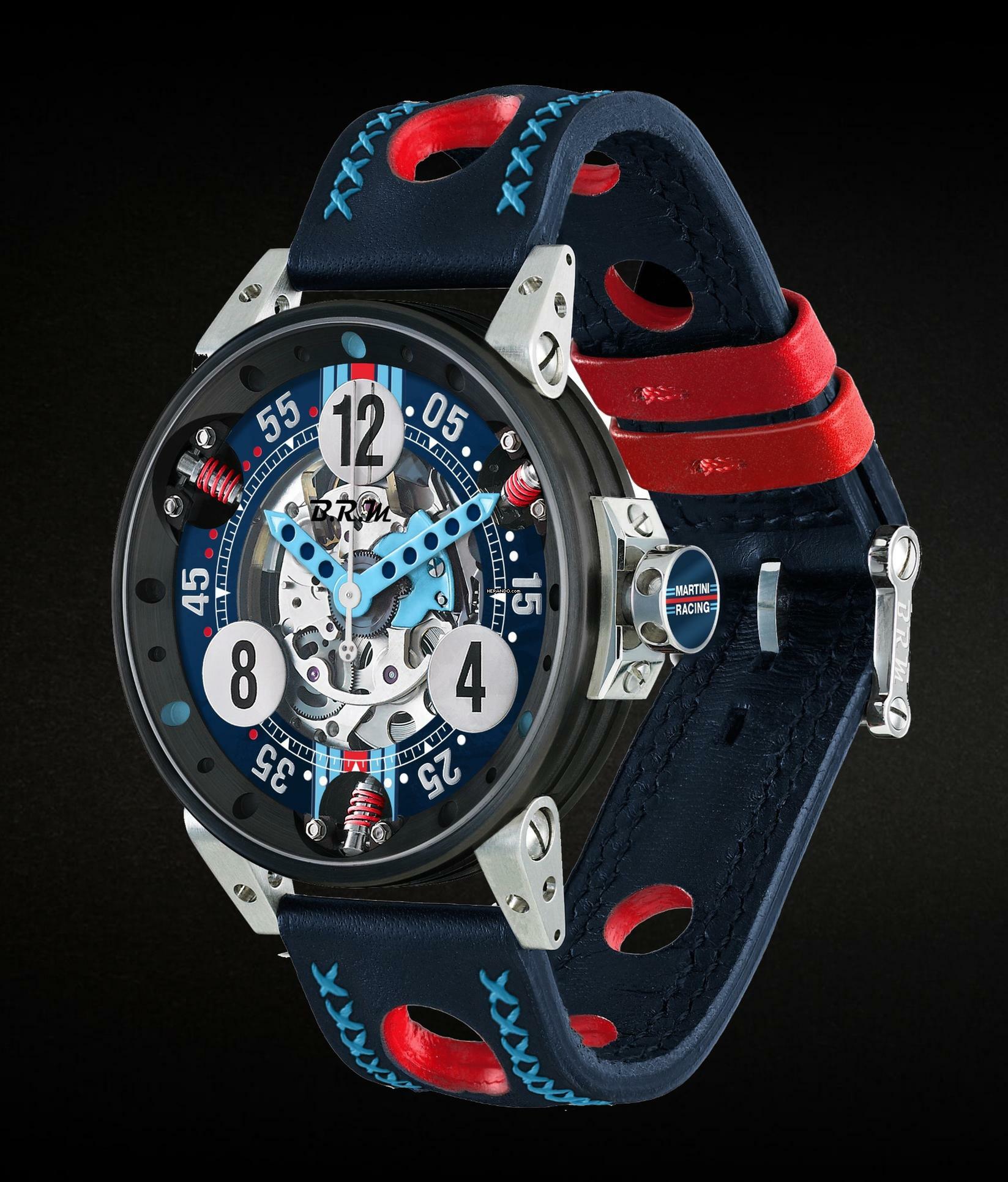 B.R.M V6-44 Martini Racing Skeleton Automatic Black PVD