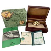Thumbnail von Rolex Daytona Cosmograph 6241 champagne dial gold 18KT Full Set TOP Condition 1968’s </h1>